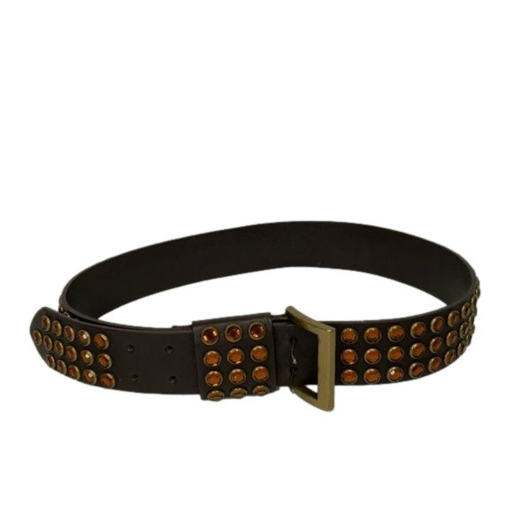 Betsy Johnson leather embellished belt. - Picture 1 of 8
